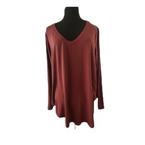 Lululemon Up for Down Time Long Sleeve Top Shirt Silk Blend Ancient Copper Sz 8